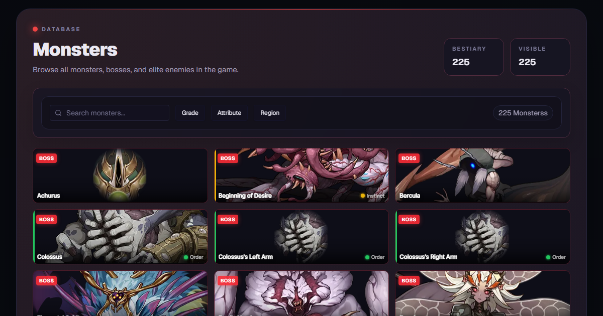 Monster Database | CZN Meta Decks | CZN Meta Decks